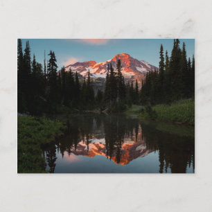 USA, Washington State. Mt. Rainier Reflected Postcard