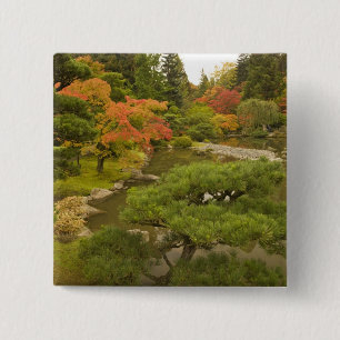 USA, Washington State, Seattle. Japanese 2 Inch Square Button