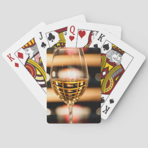 USA, Washington, Walla Walla. Wine Glass Playing Cards