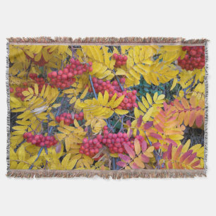 USA, Washington, Western Mountain Ash, Okanogan Throw Blanket