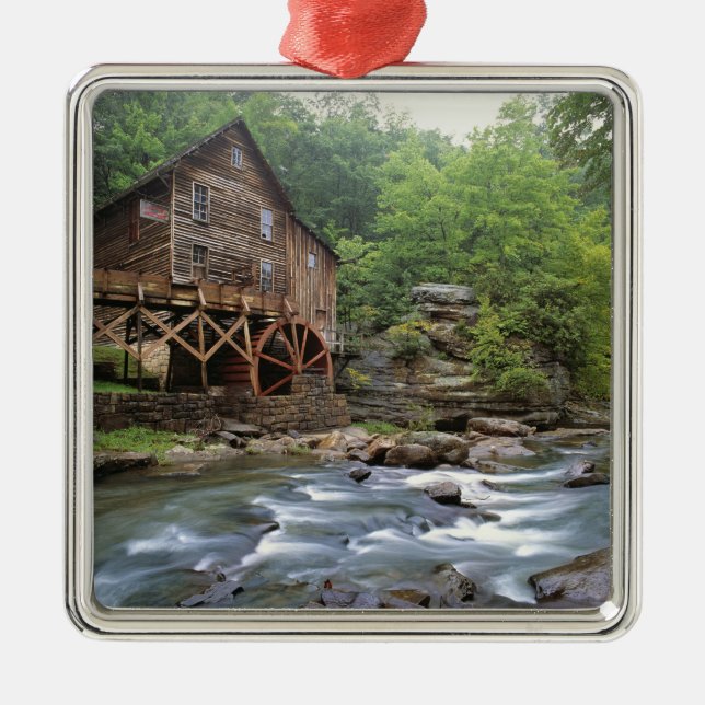USA, West Virginia, Babcock SP. Rustic Glade Metal Ornament (Front)