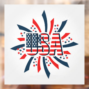 USA Window Cling