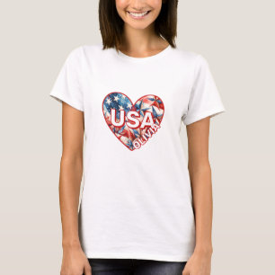 USA Womens Ajouter le nom T-Shirt