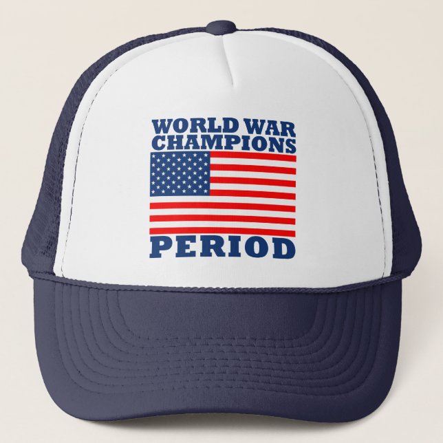 USA, World War Champions, Period Trucker Hat (Front)