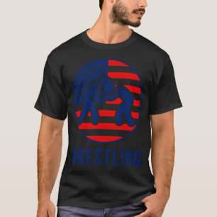 Usa Wrestling American Flag T-Shirt