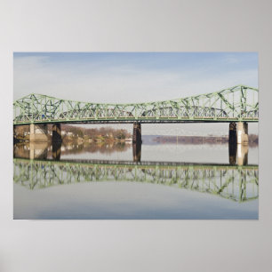 USA, WV, Parkersburg. Parkersburg-Belpre Poster