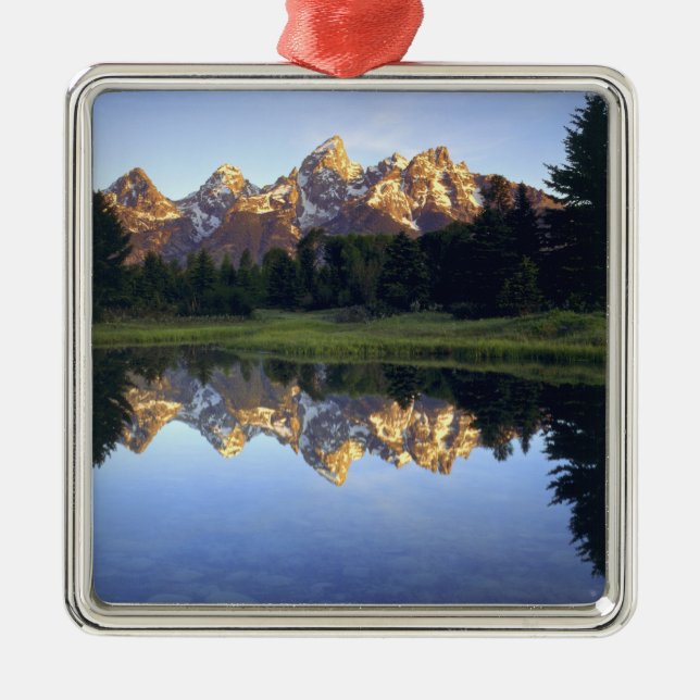 USA, Wyoming, Grand Teton National Park. Grand Metal Ornament (Front)
