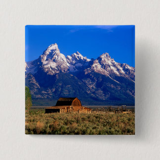 USA, Wyoming, Grand Teton National Park, Morning 2 Inch Square Button