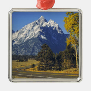 USA, Wyoming, Grand Teton NP. Teton Parkway Metal Ornament