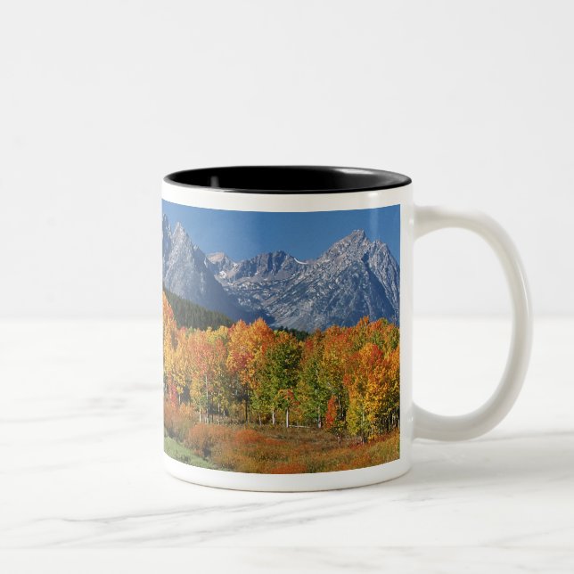 USA, Wyoming, Grand Tetons National Park in Two-Tone Coffee Mug (Right)