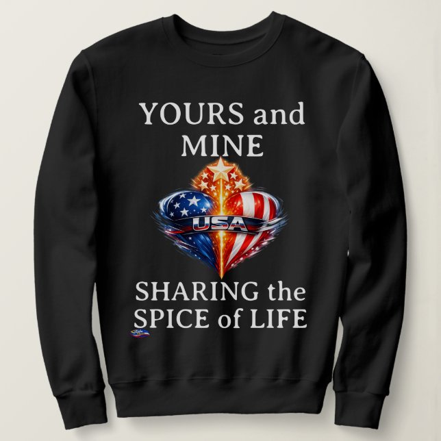 USA yours and mine Sweatshirt (Design Front)