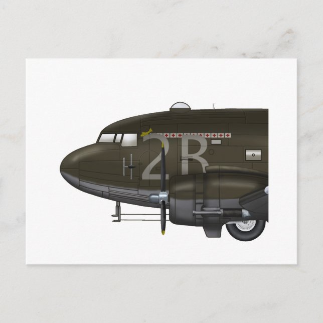 USAAF C-47 Skytrain nose art Postcard (Front)