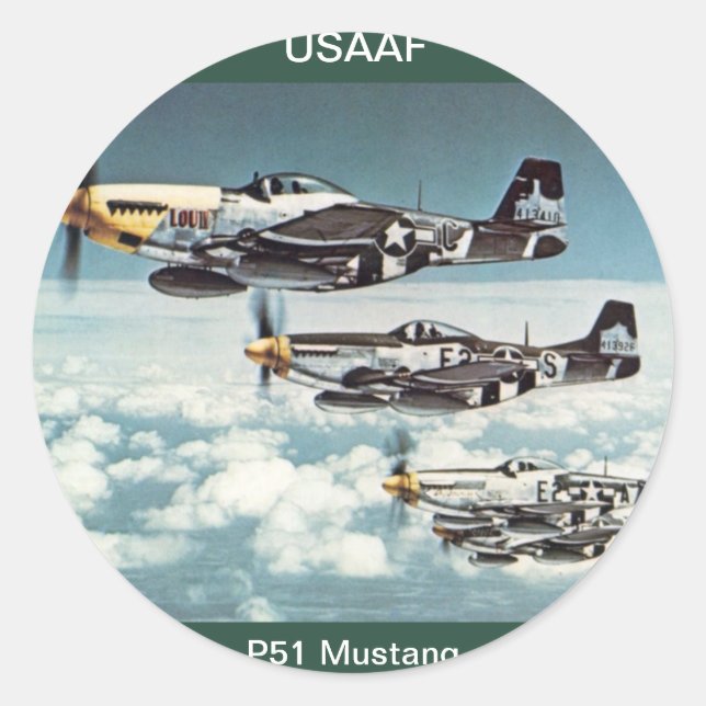 USAAF P-51 Mustang Sticker (Front)