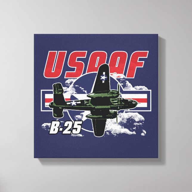 USAAF WWII – The Power of American Air Supremacy Canvas Print (Front)