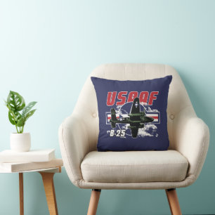 USAAF WWII – The Power of American Air Supremacy Throw Pillow