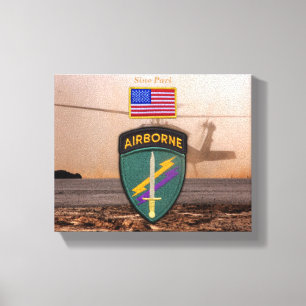 USACAPOC Special Ops veterans vets patch Canvas Print