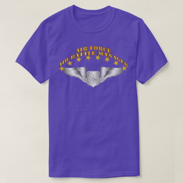 USAF Air Battle Manager Basic Wings T-Shirt (Design Front)