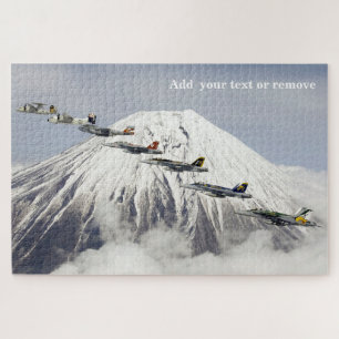 USAF aircraft in formation over Mount Fuji Japan, Jigsaw Puzzle