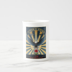 USAF Art Deco Remembrance Day Edition Bone China Mug