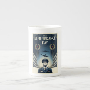 USAF Art Deco Remembrance Day Edition Bone China Mug