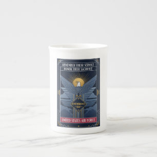 USAF Art Deco Remembrance Day Edition Bone China Mug