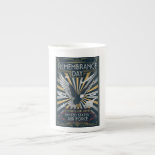 USAF Art Deco Remembrance Day Edition Bone China Mug