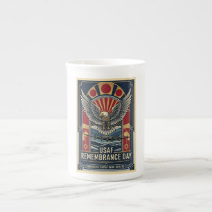 USAF Art Deco Remembrance Day Edition Bone China Mug