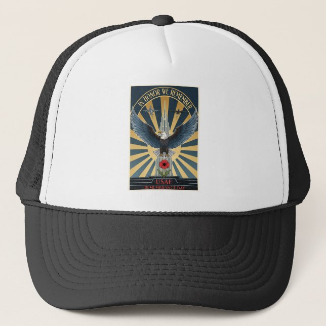 USAF Art Deco Remembrance Day Edition Trucker Hat (Front)