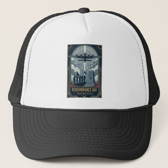 USAF Art Deco Remembrance Day Edition Trucker Hat (Front)