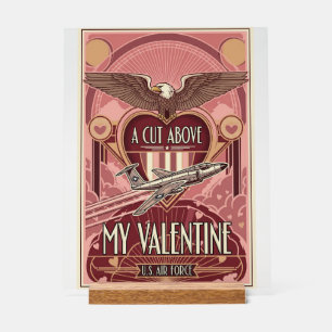 USAF Art Deco Valentine Edition Acrylic Sign