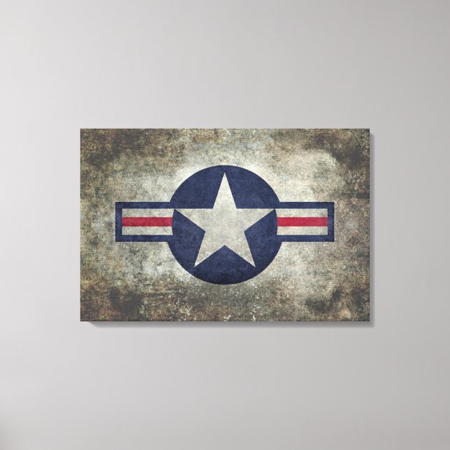 USAF Classic retro style Roundel Canvas Print (Front)