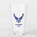 USAF GLASS<br><div class="desc">Show your pride in the U.S. Air Force.  Designed by a former USAF dependent 
and veteran.</div>