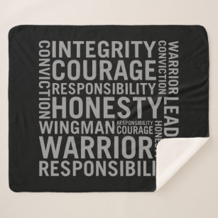 USAF   Integrity, Courage, Responsibility Sherpa Blanket