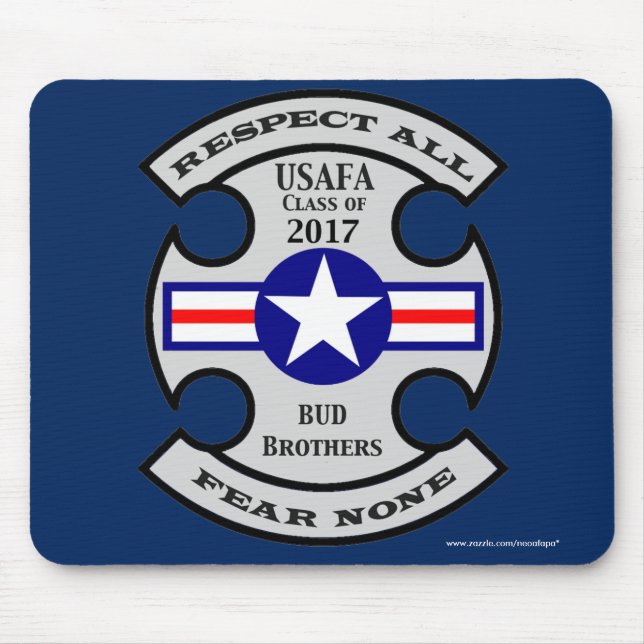 USAFA Class of 2017 "Bud Brothers" Mouse Pad (Front)
