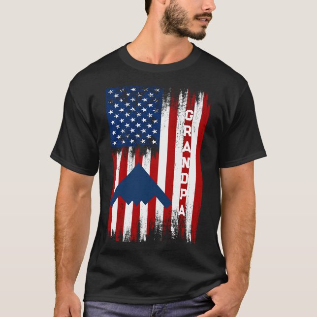 Usafa Merch Proud Air Force Daddy Son Grandpa Papa T-Shirt (Front)
