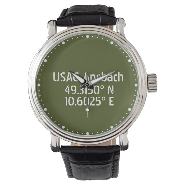 USAG Ansbach Latitude Longitude  Watch (Front)