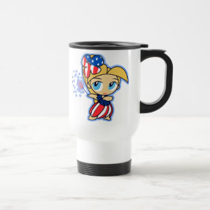 USAHula-blonde, USAHulaBFirecracker Hula Girl Mug
