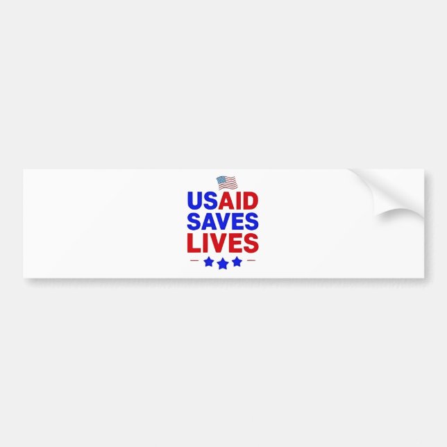 USAID Saves Lives US Agency International Developm Bumper Sticker (Front)