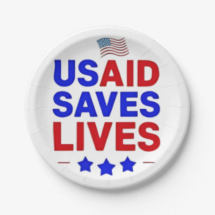USAID Saves Lives US Agency International Developm Paper Plate
