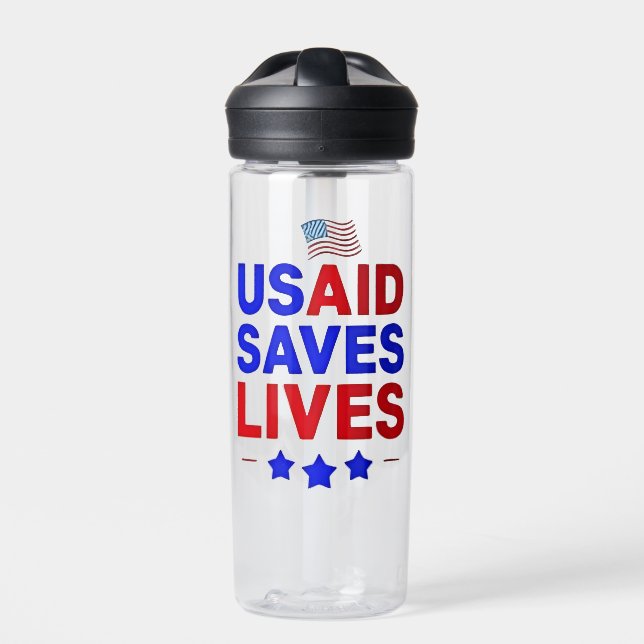 USAID Saves Lives US Agency International Developm Water Bottle (Front)