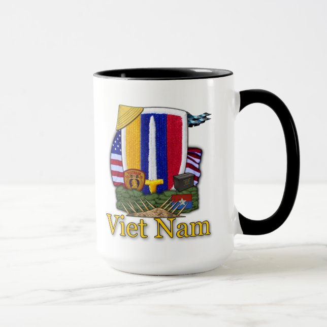 usarv army vietnam war patch veterans vets mug (Right)