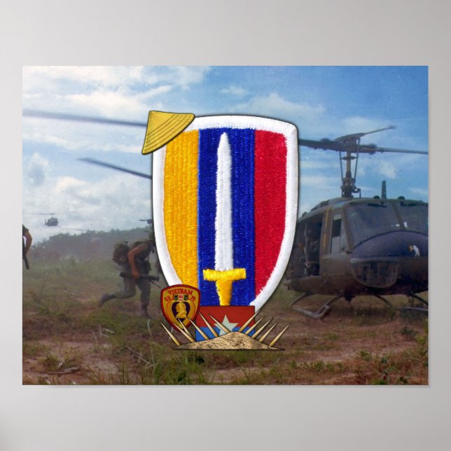 USARV Vietnam Nam War Vets Patch Poster (Front)
