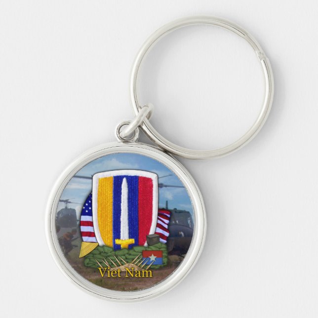 USARV vietnam war patch vets Keychain (Front)