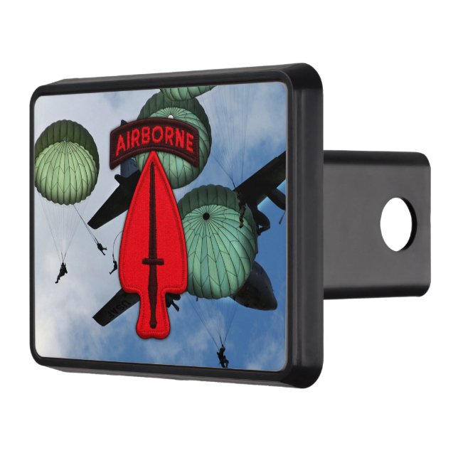 USASOC Special Ops SOC SOCOM veterans vets Trailer Hitch Cover (Left)