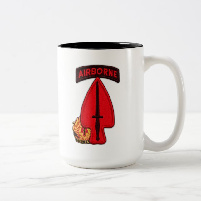 usasoc special ops sof operations command veterans Two-Tone coffee mug (Right)
