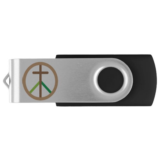 USB 2.0,"Peace through Christ" multi-colour logo USB Flash Drive