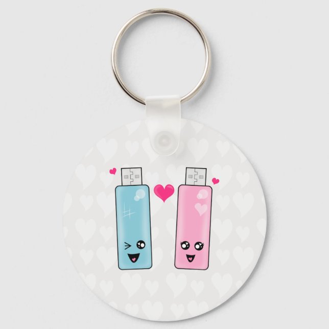 USB Flash Drive Love Keychain (Front)
