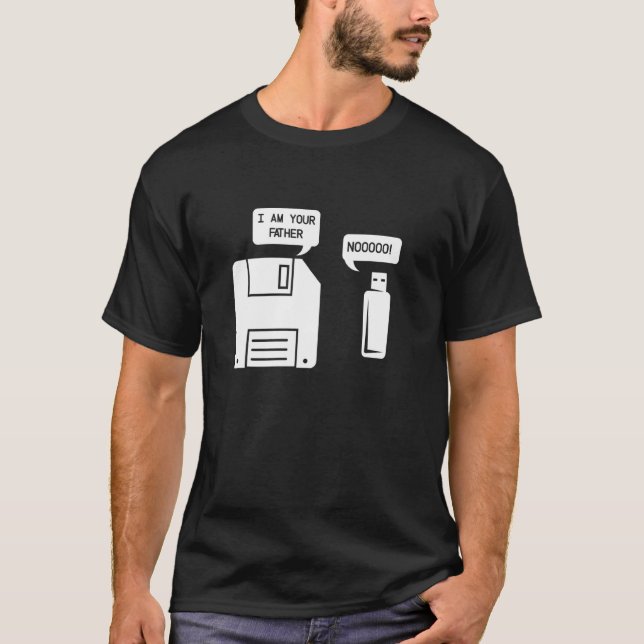 Usb I Am Your Father Funny Computer Geek Nerd  Ide T-Shirt (Front)