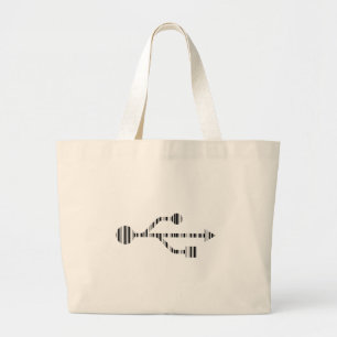 USB LOGO BAR CODE Computer Barcode Pattern Design Large Tote Bag