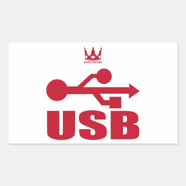 USB (red) Sticker (Front)